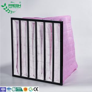 FRS-DS6P-P-F8-E1 Filtro de bolsa de aire de tela no tejida F8 con eficiencia del 85%